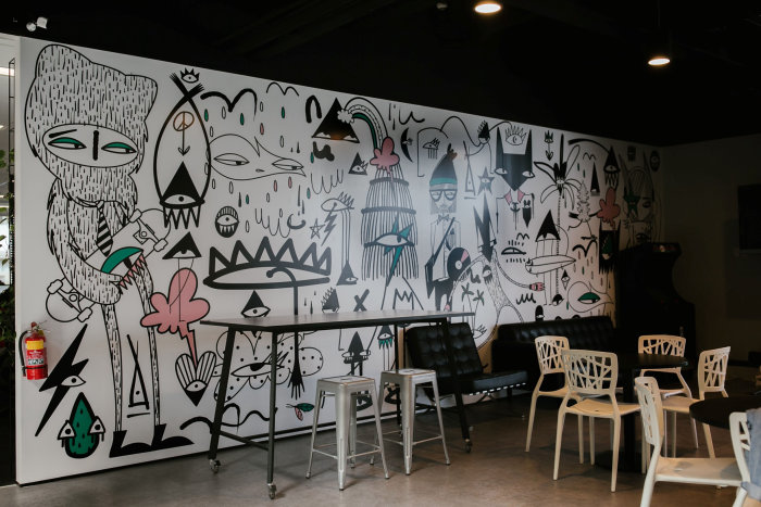 Pop Scribble sur le mur
