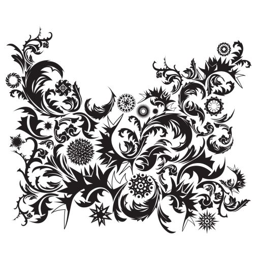 Black & White Decorative illustration
