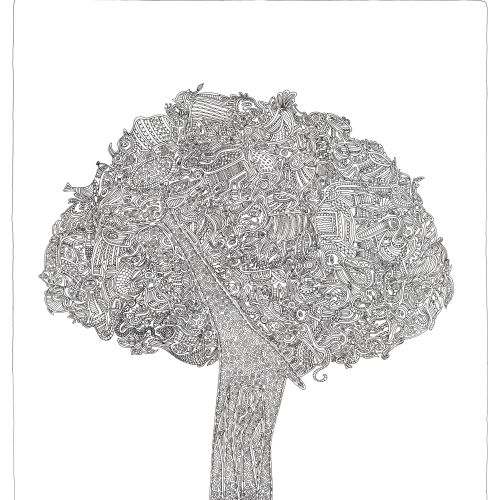 Pencil drawing of tree 