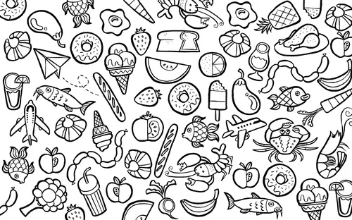 Food icons illustration by Tim Bradford