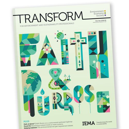 Transform magazine cover about Faith & Purpose