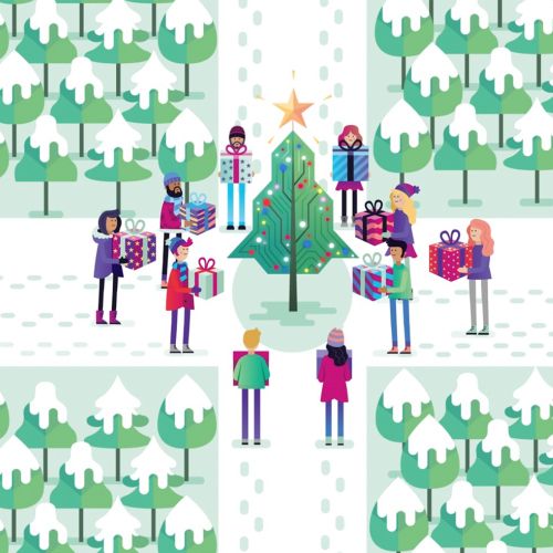 Christmas vibe gif animation by Tim Bradford 