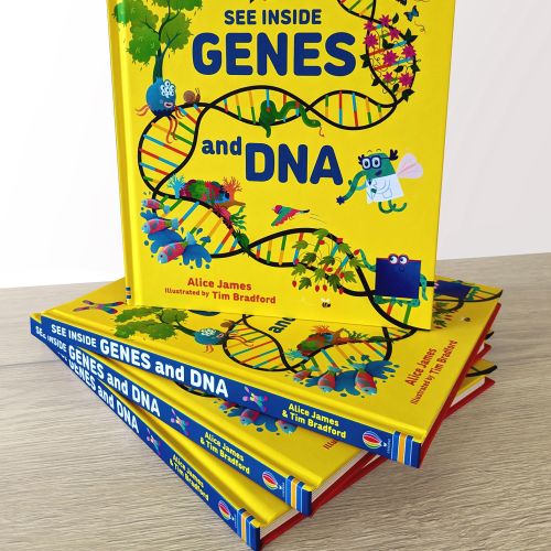 "See Inside Genes and DNA" book cover design