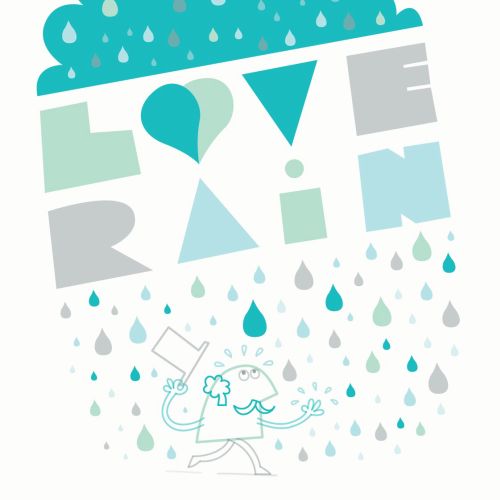 Illustration of love rain
