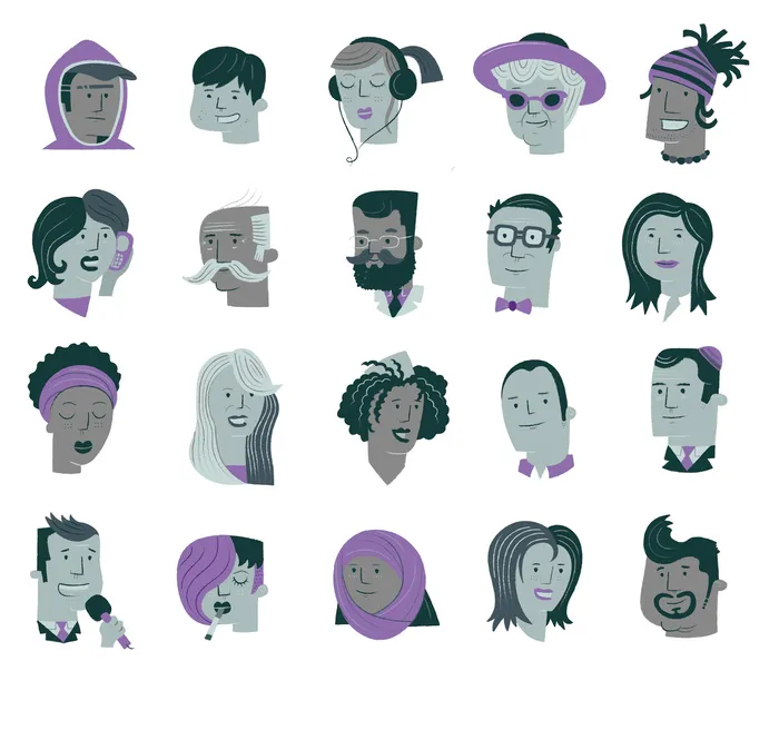 People face icons
