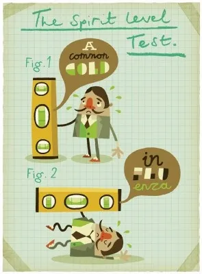 illustration of common cold influenza