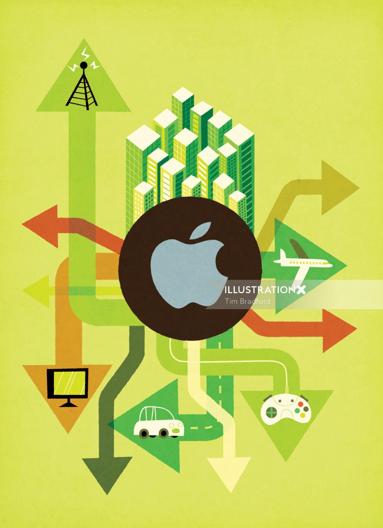 Business Apple graphic

