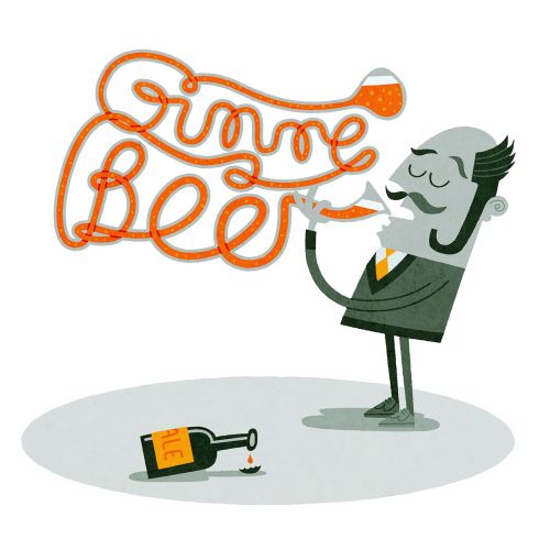 digital illustration ginne beer
