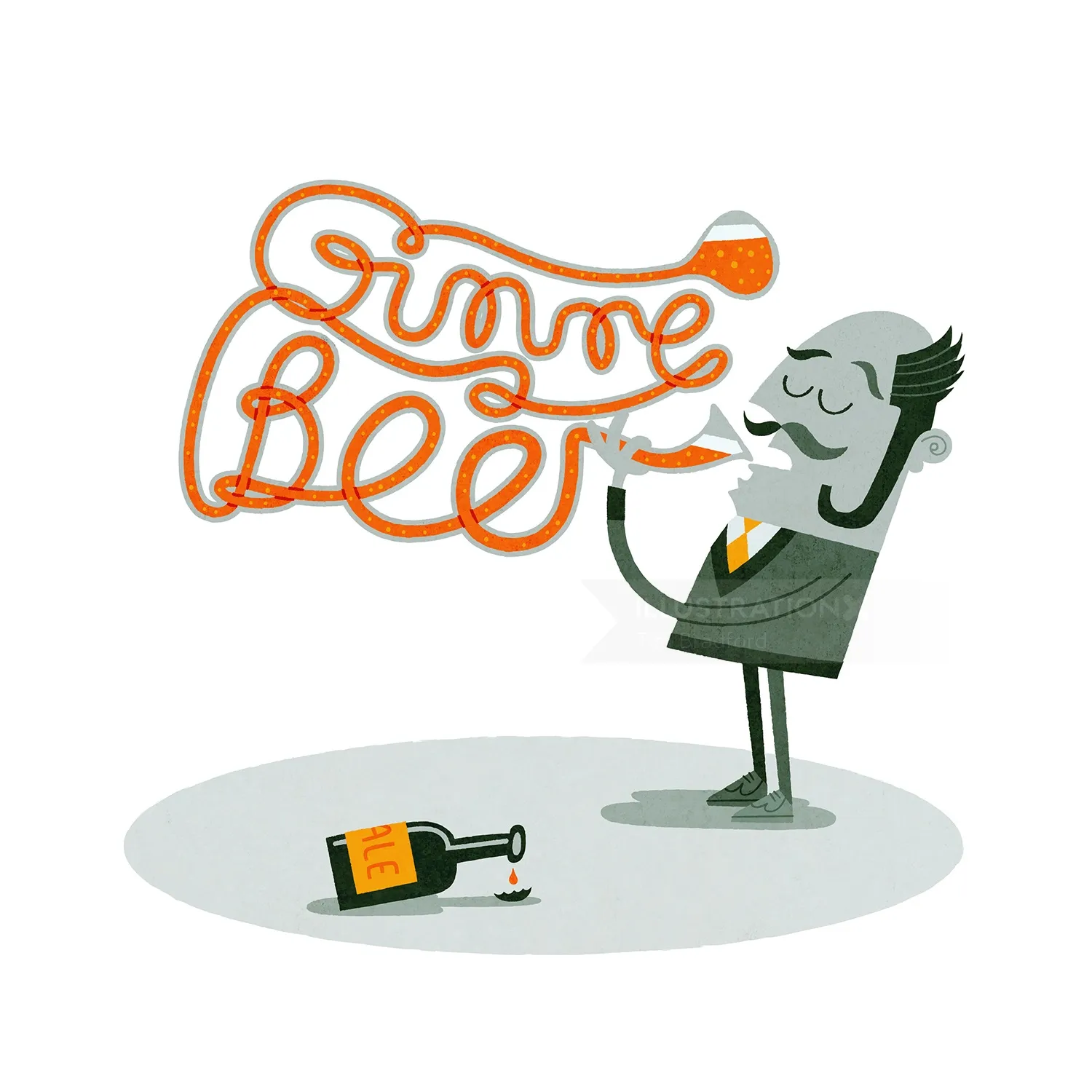 ilustração digital gine cerveja
