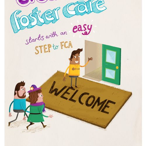 Lettering illustration Great foster care
