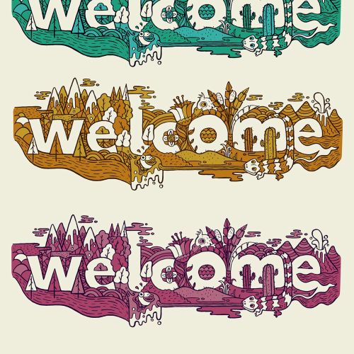 Lettering welcome
