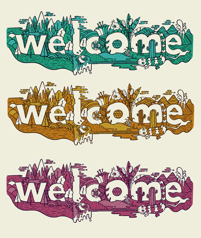 Lettering welcome
