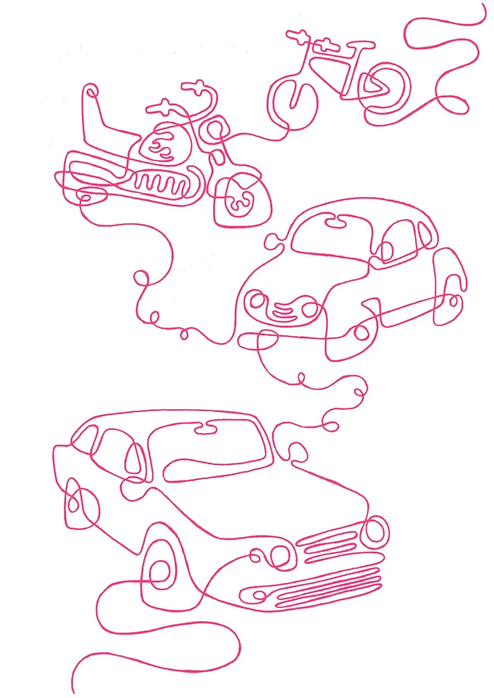 Illustration of a cartoon cars