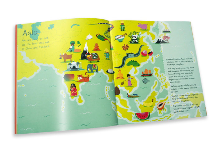 Editorial illustration of map in book
