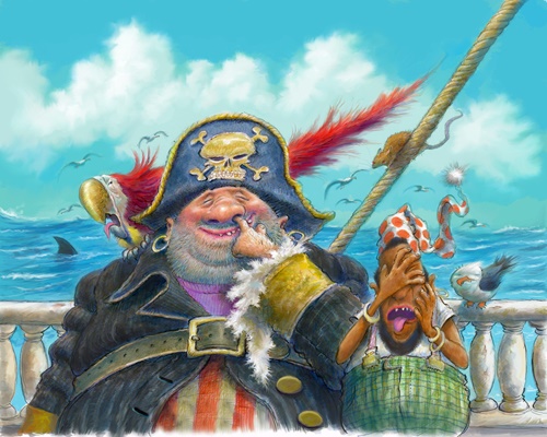 Una ilustración de piratas corteses