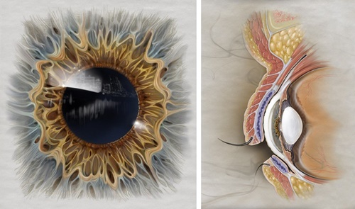 Ilustración de la portada de Alex Baker sobre el tema de Dry Eye