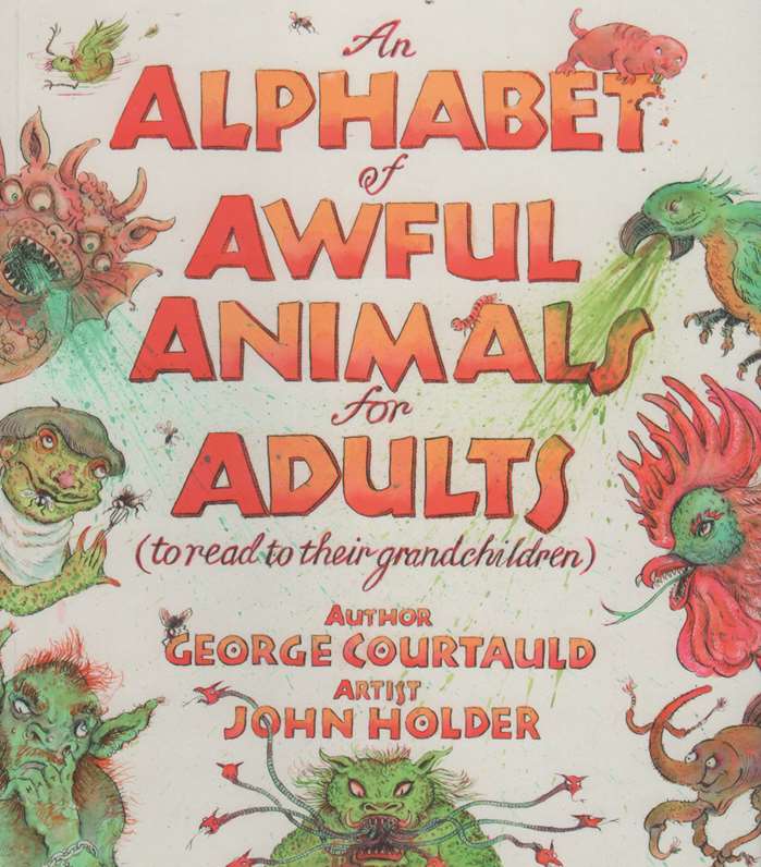 An Alphabet of Awful Animals illustration for Adults