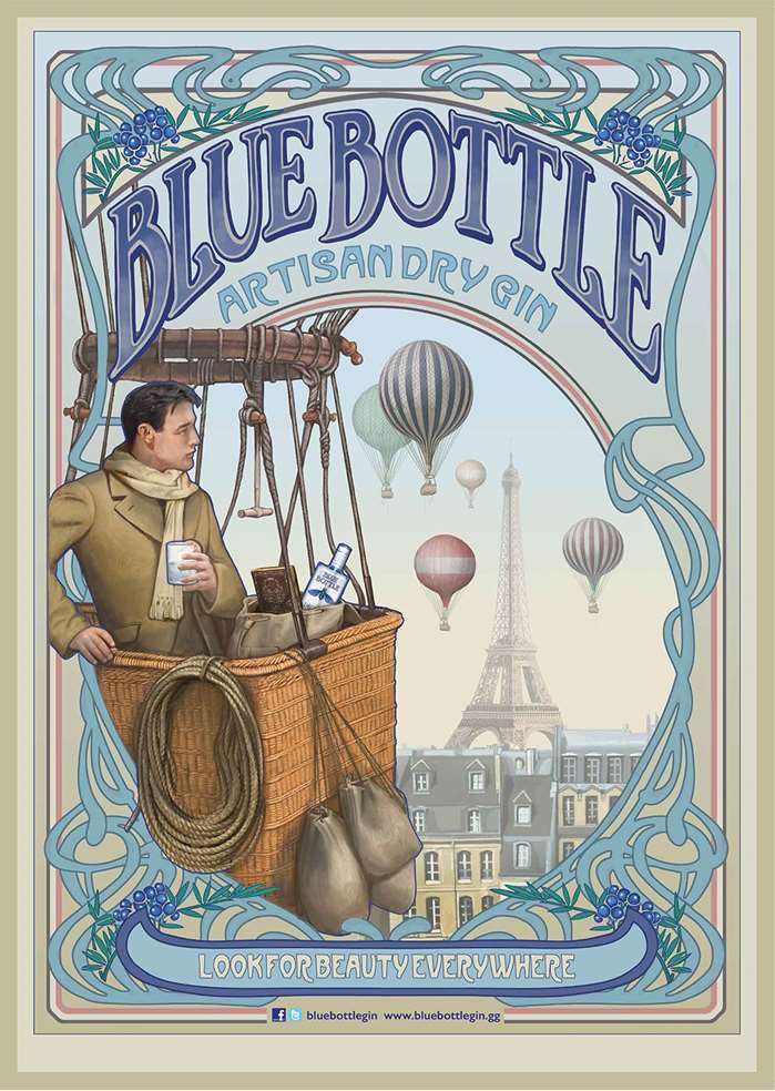 Poster for Bluebottle Artisan Dry Gin