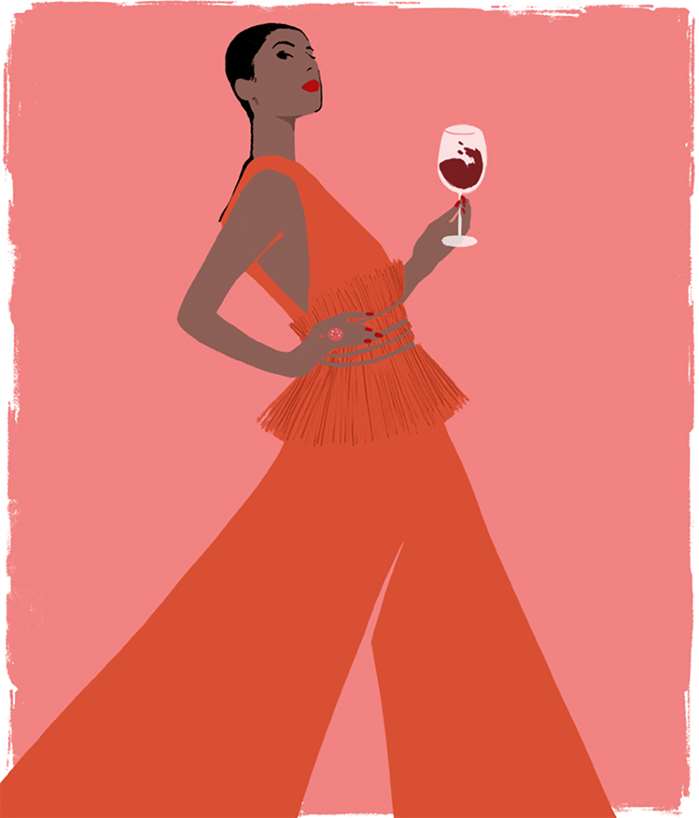 Fashion illustrations for Wine Enthusiast Magazine