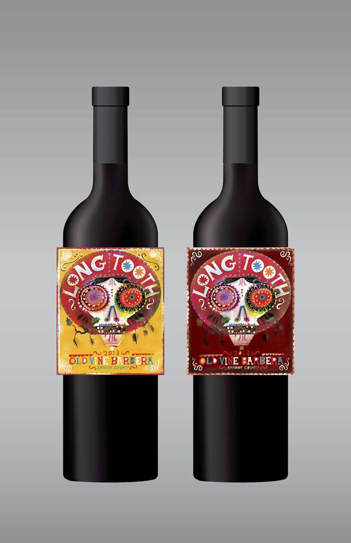 Illustration for Long Tooth wine by Lee Hodges