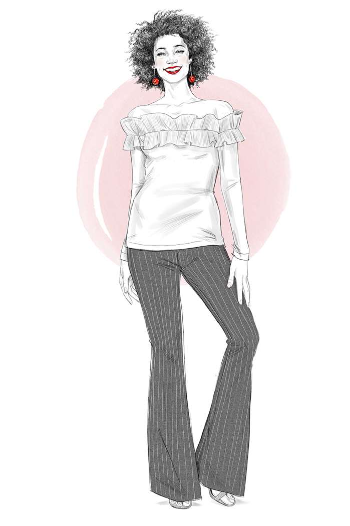 Fashion sketch of a girl