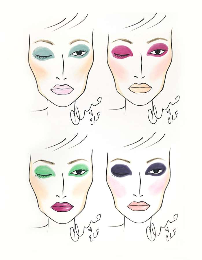 Face templates line art