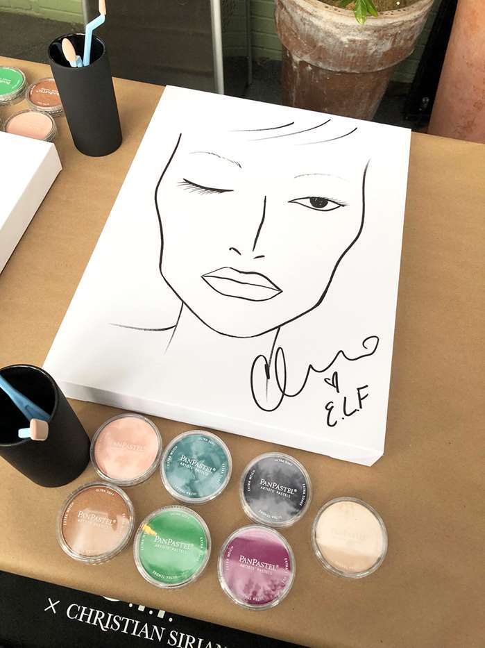 Female face line art