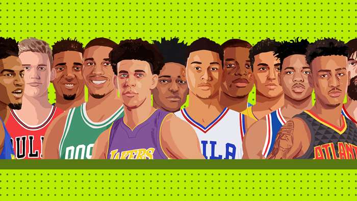 Chris King has created the artwork for an NBA Rookies quiz, 'Which NBA Rookie Are You?