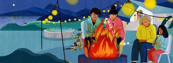 The March issue of Brio magazine includes a cosy illustration by Decue Wu