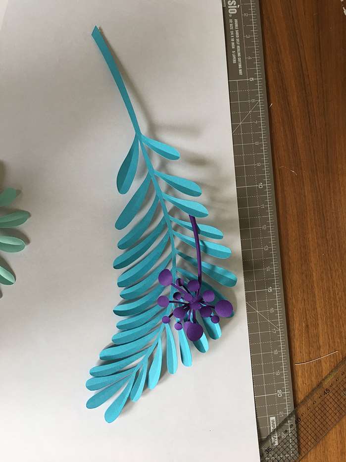 Feather paper art