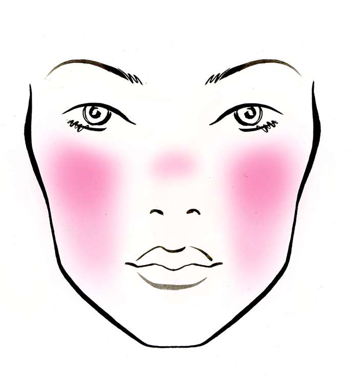 Coloured line art of woman's face