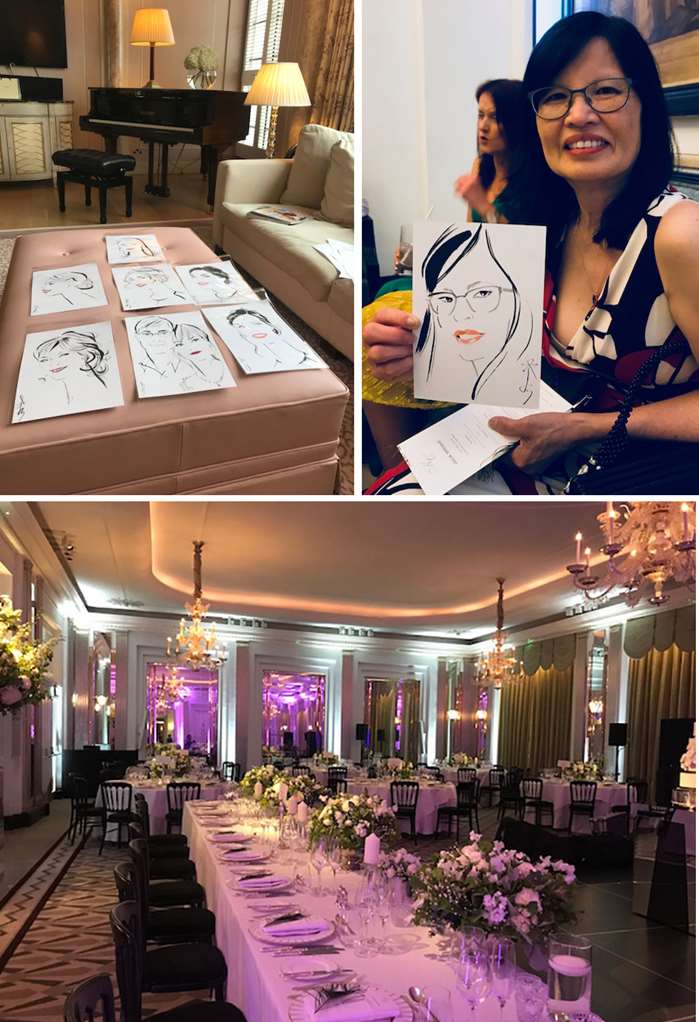 Live event drawing by Jacqueline Bissett