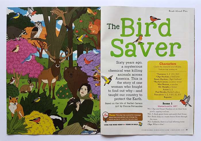 The Bird Saver Illustration For Scholastic