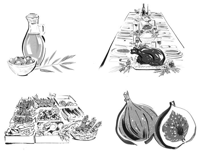 Food & Drink Illustration in Black & White
