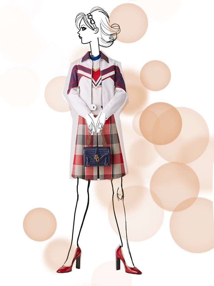 Fashion illustration of a lady