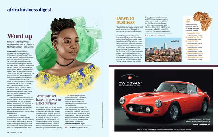 Simone Witherspoon Illustration For July's b.inspired Magazine