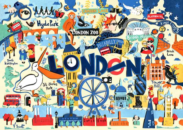 London Map Illustration By Vicky Scott