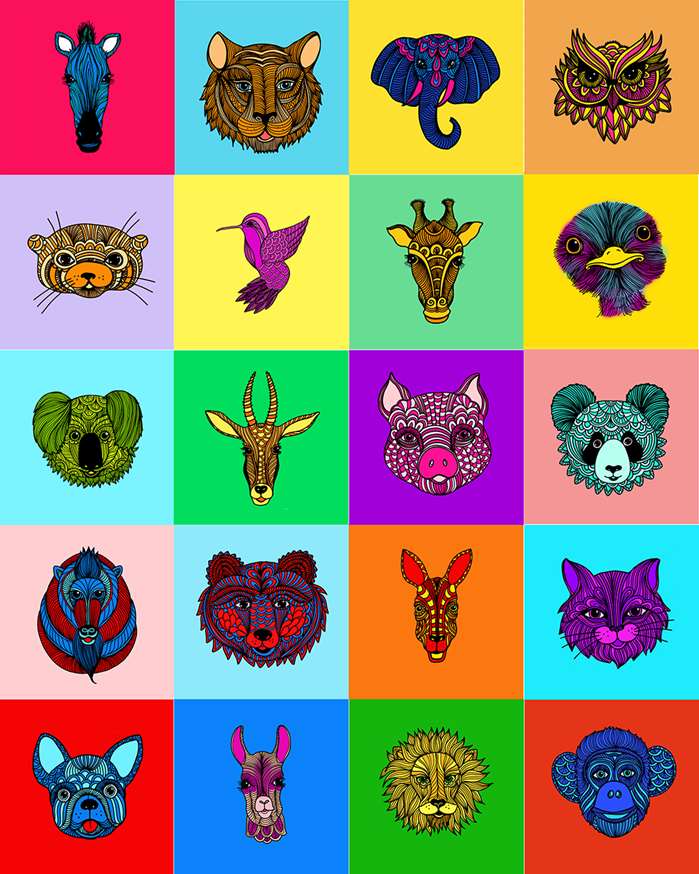 An Illustration of Animal Avatars