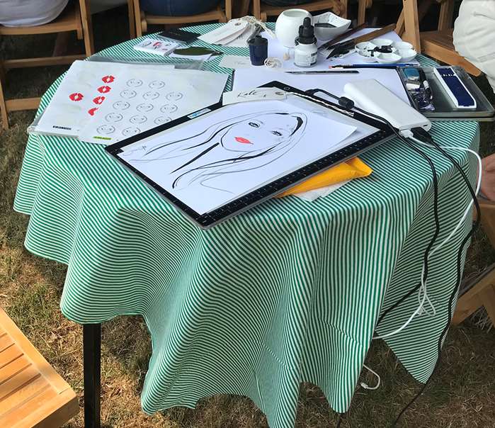 Live Event Drawing By Jacqueline Bissett