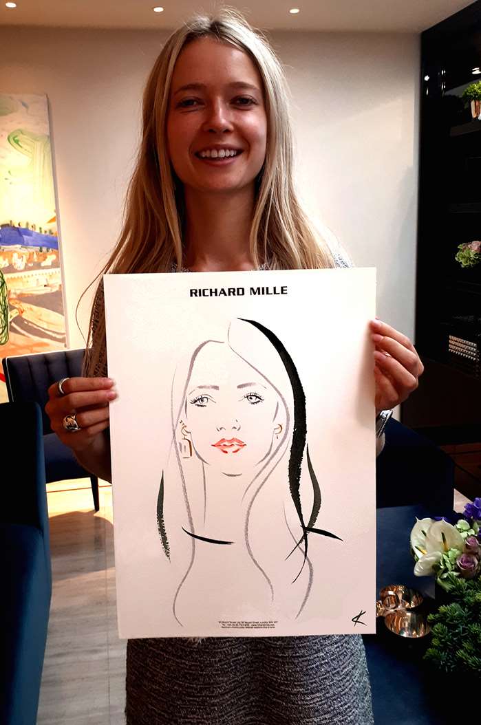 Fashion lady line art