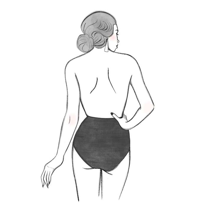 Woman line art for willow underwear site
