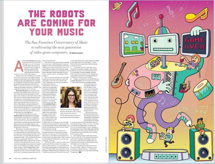 Robot Editorial Illustration For Nob Hill Gazette