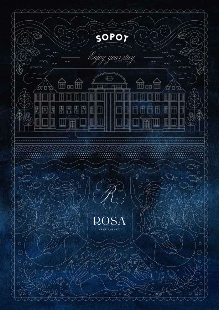 Branding Illustration For Rosa Apartments