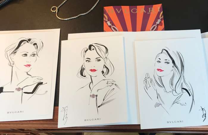 Live Portrait Drawings For Bvlgari