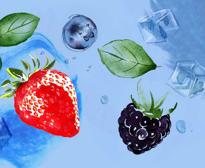 Illustration of strawberries