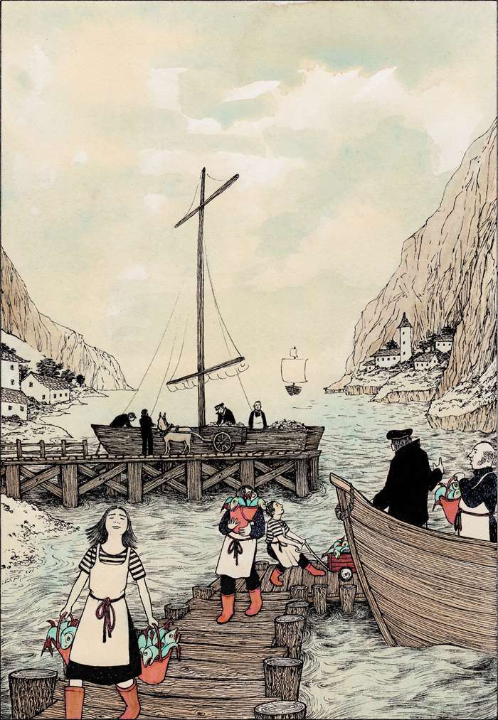 Drawing of Scenic view from pirates of the Caribbean