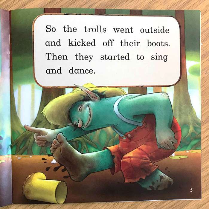 Drawing of Picture Book Character is Dancing