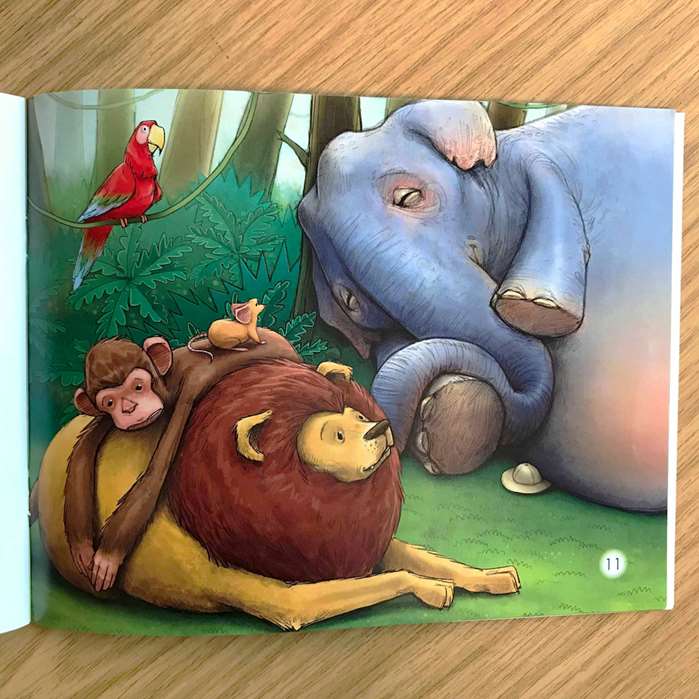 Animal are resting in Picture Book illustration 