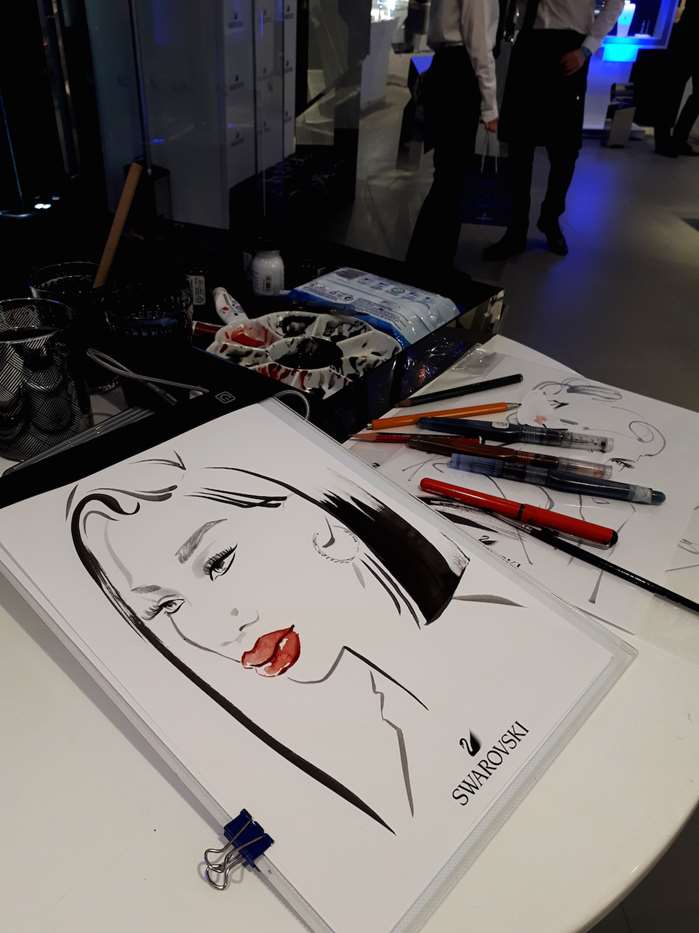 woman portrait drawn on a canvas