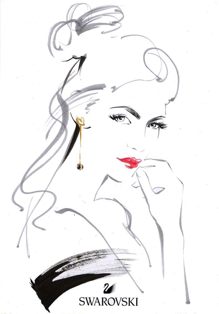Portrait of a fashion model
